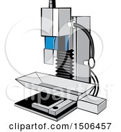 Clipart Of A Milling Machine Royalty Free Vector Illustration
