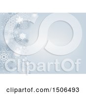 Clipart Of A Christmas Background Of Snowflakes Royalty Free Vector Illustration by dero