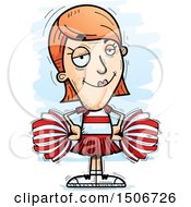 Clipart Of A Confident White Female Cheerleader Royalty Free Vector Illustration by Cory Thoman