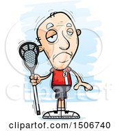 Poster, Art Print Of Sad Senior White Male Lacrosse Player
