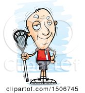 Poster, Art Print Of Confident Senior White Male Lacrosse Player