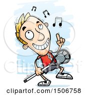 Poster, Art Print Of Happy Dancing White Male Lacrosse Player