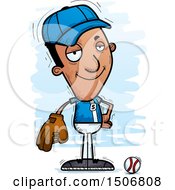 Clipart Of A Confident Black Male Baseball Player Royalty Free Vector Illustration