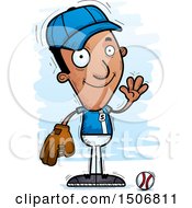 Clipart Of A Waving Black Male Baseball Player Royalty Free Vector Illustration