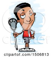 Poster, Art Print Of Confident Black Male Lacrosse Player