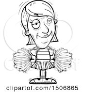 Clipart Of A Confident Senior Female Cheerleader Royalty Free Vector Illustration