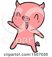Animal Clipart Cartoon Pig Dancing