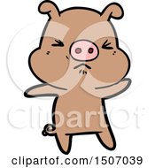 Poster, Art Print Of Cartoon Angry Pig