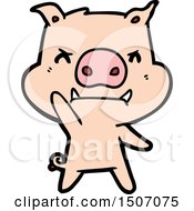 Angry Animal Clipart Cartoon Pig