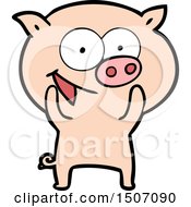 Cheerful Pig Cartoon