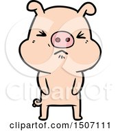 Animal Clipart Cartoon Grumpy Pig