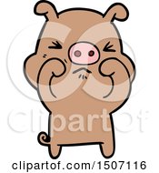 Animal Clipart Cartoon Grumpy Pig