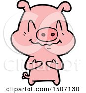 Nervous Animal Clipart Cartoon Pig
