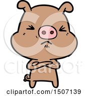 Poster, Art Print Of Cartoon Grumpy Pig
