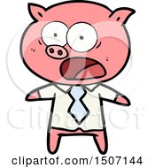 Poster, Art Print Of Cartoon Pig Shouting