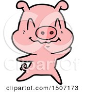 Nervous Animal Clipart Cartoon Pig