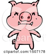 Angry Animal Clipart Cartoon Pig