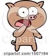 Shocked Pig Cartoon