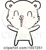 Poster, Art Print Of Happy Cartoon Polar Bear