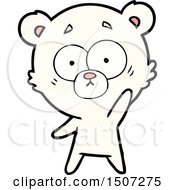 Surprised Polar Bear Cartoon