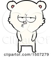 Poster, Art Print Of Bored Polar Bear Cartoon