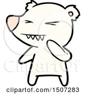 Poster, Art Print Of Angry Polar Bear Cartoon