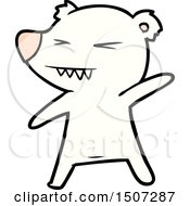 Poster, Art Print Of Angry Polar Bear Cartoon