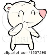 Poster, Art Print Of Smiling Polar Bear Cartoon
