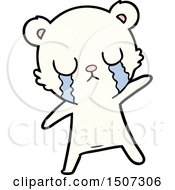 Poster, Art Print Of Crying Polar Bear Cartoon