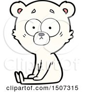 Poster, Art Print Of Nervous Polar Bear Cartoon
