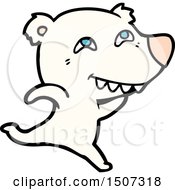 Cartoon Polar Bear Showing Teeth