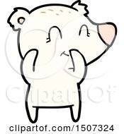 Poster, Art Print Of Giggling Polar Bear Cartoon