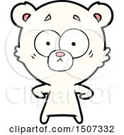 Poster, Art Print Of Surprised Polar Bear Cartoon