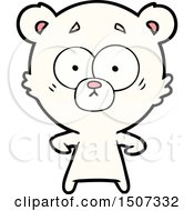 Surprised Polar Bear Cartoon