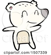 Poster, Art Print Of Smiling Polar Bear Cartoon