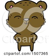 Poster, Art Print Of Happy Cartoon Bear With Hands On Hips