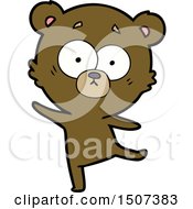 Poster, Art Print Of Worried Bear Cartoon