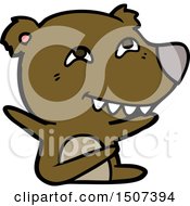 Poster, Art Print Of Cartoon Bear Showing Teeth