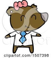 Female Bear In Work Clothes