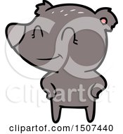 Poster, Art Print Of Friendly Bear With Hands On Hips