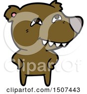 Poster, Art Print Of Cartoon Bear Showing Teeth