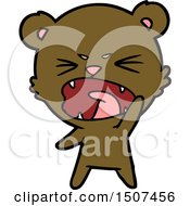 Poster, Art Print Of Angry Cartoon Bear