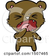 Angry Cartoon Bear Shouting