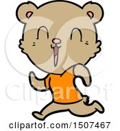 Happy Cartoon Bear Running