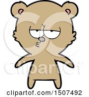 Poster, Art Print Of Bored Bear Cartoon