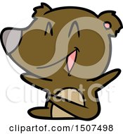 Poster, Art Print Of Laughing Bear Cartoon