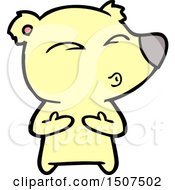Cartoon Whistling Bear