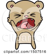 Angry Cartoon Bear Shouting