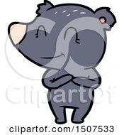 Poster, Art Print Of Friendly Bear Cartoon