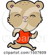 Happy Cartoon Bear Jogging